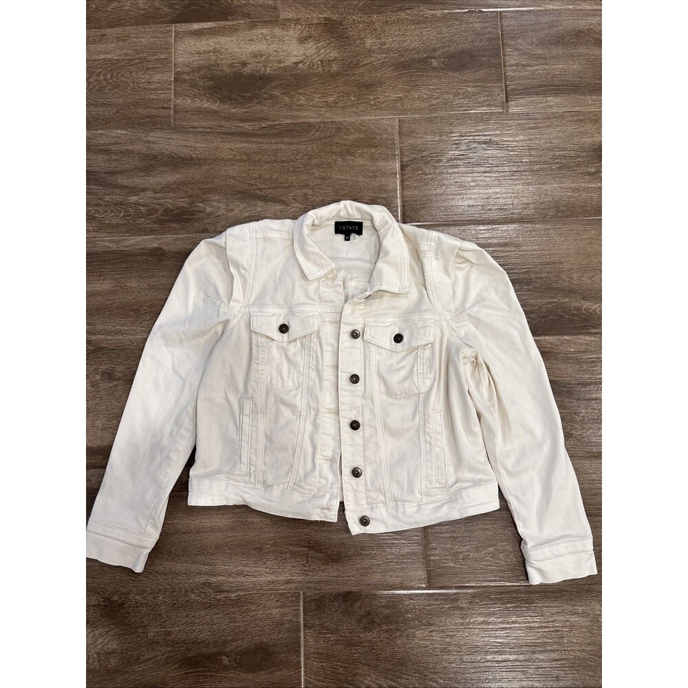 1. State Women’s‎ Denim Jacket Size M White